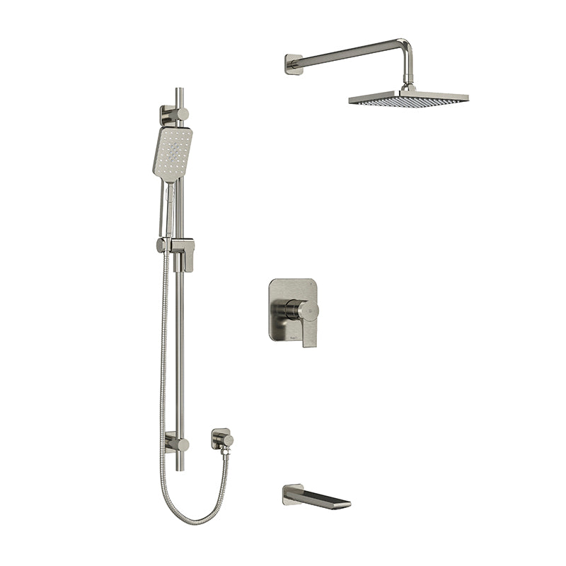 Riobel Fresk 3-Way System with Hand Shower Rail, Shower Head and Tub Spout