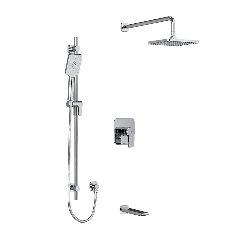 Riobel Fresk 3-Way System with Hand Shower Rail, Shower Head and Tub Spout