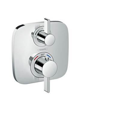 Hansgrohe 15708001- Softcube Thermostatic Trim With Volume Control And Diverter