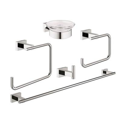 Grohe 40758001- Essentials Cube Master Bathroom Set 5-in-1