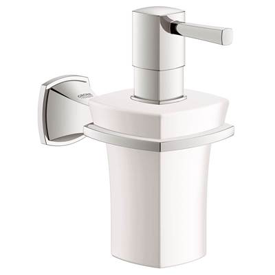 Grohe 40627000- Grandera Ceramic Soap Dispenser with Holder, Chrome