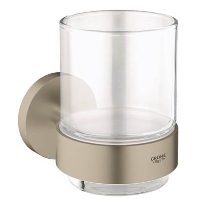 Grohe 40447EN1- Essentials Glass with Holder, brushed nickel