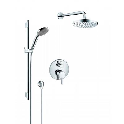 Hansgrohe HG-KIT2- HG Shower Kit Thm 2-Function Wallbar W/Hshwr And Shhd