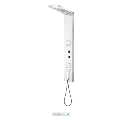 Tenzo TZSTC- Shower Col. Stainless Steel [Sh. Head Led 2 Jets Hand Shower] Thermo./Diverter