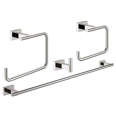 Grohe 40778001- Essentials Cube Master Bathroom Set 4-in-1