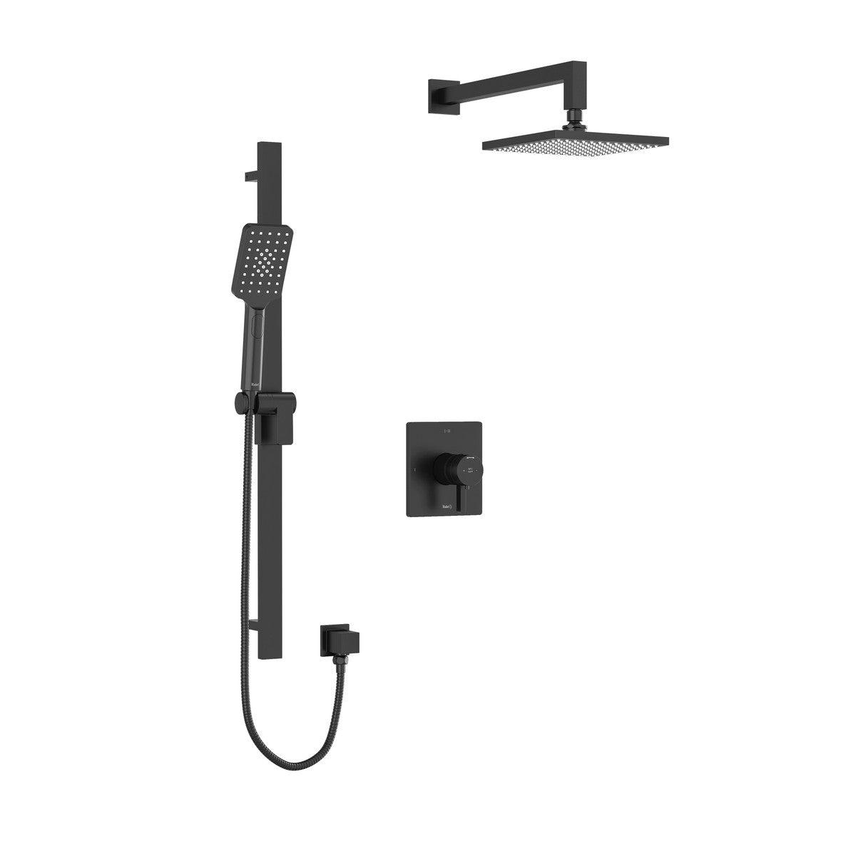 Riobel Paradox Square 2-Way Shower System with Hand Shower and Shower Head